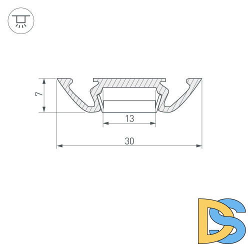 Профиль Arlight PHS-A-2000 ANOD 013215