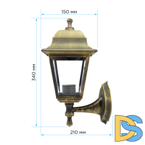 Уличный настенный светильник Apeyron Леда 11-11БР