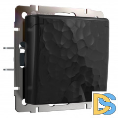 Розетка влагозащ. с зазем. с защит. крышкой и шторками (черный) W1271208