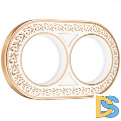 Рамка на 2 поста (белое золото) WL70-frame-02