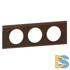 Рамка 3-постовая Legrand Celiane кожа текстура 069403