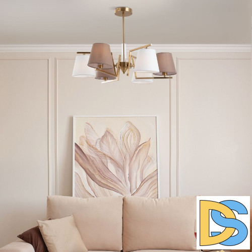 Люстра на штанге Eurosvet Ozark 60149/6 латунь a064975