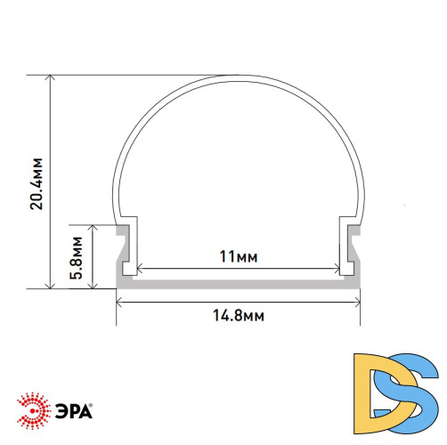 Комплект с накладным анодированным профилем Эра 2420 Б0062861