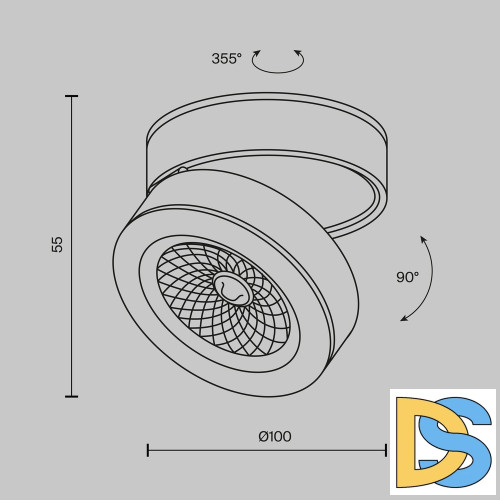 Накладной спот Maytoni Magic C022CL-12W3K-B-1