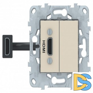 Розетка HDMI, Бежевый, серия Unica New, Schneider Electric