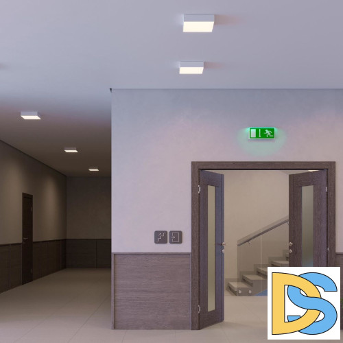 Потолочный светильник Arlight IM-QUADRO-EMERGENCY-3H-S400x400-44W Day4000 (WH, 120 deg, 230V) 041026