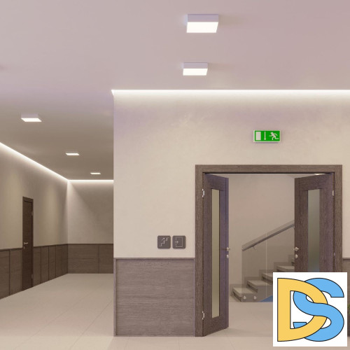 Потолочный светильник Arlight IM-QUADRO-EMERGENCY-3H-S400x400-44W Day4000 (WH, 120 deg, 230V) 041026