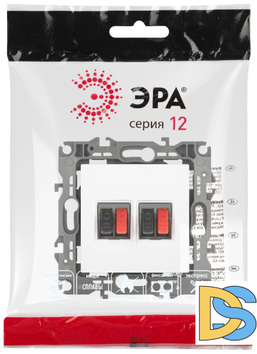 Розетка аудио двойная Эра 12-3112-01М Б0065713