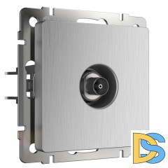 ТВ-розетка оконечная Werkel cеребряный рифленый W1183009 4690389159909