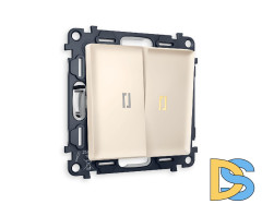 Комплект механизма 2-кл выключателя с подсветкой Ambrella Volt Alfa MA324010