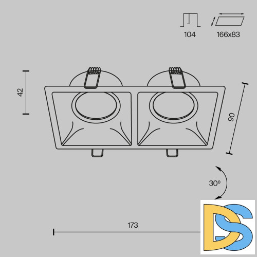 Встраиваемый светильник Maytoni Dot DL029-2-02W