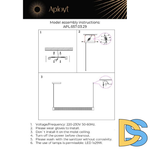 Подвесная люстра Aployt Meri APL.657.03.29