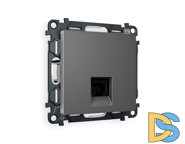 Комплект механизма компьютерной розетки RJ-45(8P8C) CAT6 со шторкой Ambrella Volt Alfa MA662010