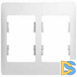 Рамка 2-ая (двойная), Белый, серия Glossa, Schneider Electric