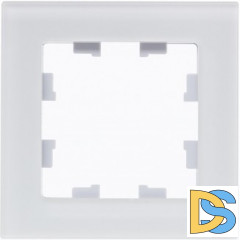 Рамка 1-ая (одинарная), Стекло Матовое Белое, серия Atlas Design Nature, Schneider Electric