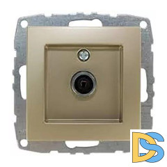 Розетка TV концевая с экраном Mono Electric Despina-Larissa титан 500-002205-138