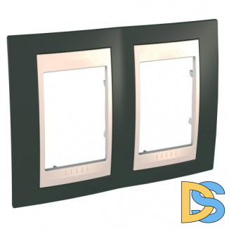 Рамка 2-ая (двойная), Какао/Бежевый, серия Unica, Schneider Electric