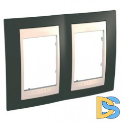 Рамка 2-ая (двойная), Какао/Бежевый, серия Unica, Schneider Electric