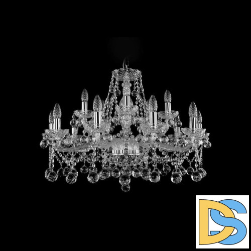 Подвесная люстра Bohemia Ivele Crystal 1413/10+5/300 Ni Balls