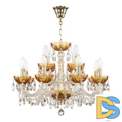Подвесная люстра Bohemia Ivele Crystal 5402/8+4/195 G Amber/M-1H