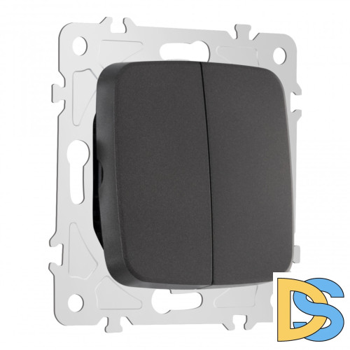 Выключатель двухклавишный Arte Milano 205.30-2.black