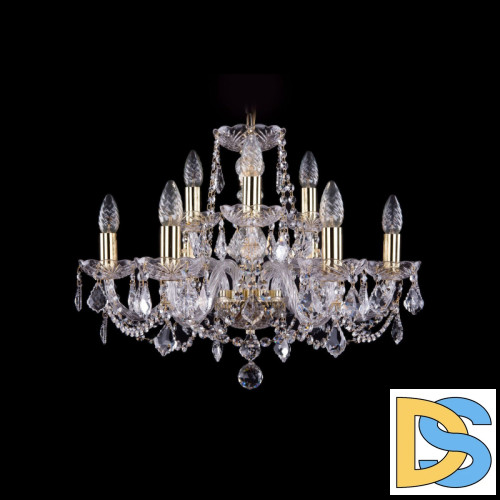Подвесная люстра Bohemia Ivele Crystal 1402/6+3/195 G Leafs
