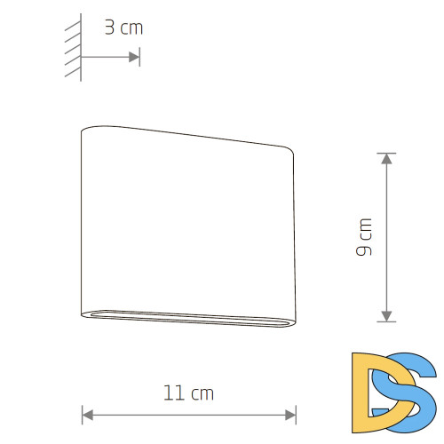 Уличный настенный светильник Nowodvorski Semi Led S Black 11363