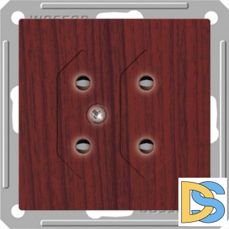 Розетка 2-ая электрическая без заземления, Мореный дуб (пластик), серия Wessen 59, Schneider Electric