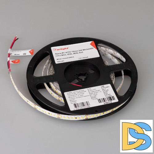 Светодиодная лента Arlight RT-A192-10mm 24V White6000 17.6 W/m, IP20, 2835, 5m 038773