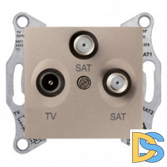 Розетка телевизионная оконечная ТV-FМ-SАТ, Титан, серия Sedna, Schneider Electric