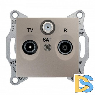 Розетка телевизионная оконечная ТV-FМ-SАТ, Титан, серия Sedna, Schneider Electric