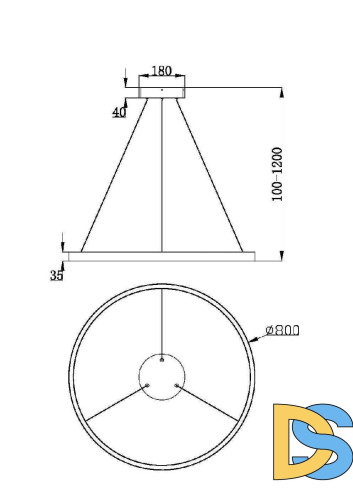 Подвесной светильник Maytoni Rim MOD058PL-L42WK