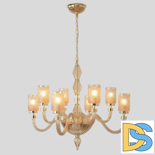 Подвесная люстра Crystal Lux SILVESTRO SP8 AMBER
