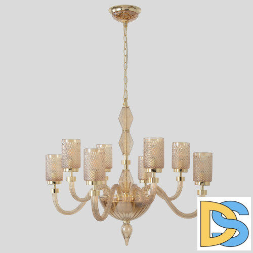 Подвесная люстра Crystal Lux SILVESTRO SP8 AMBER