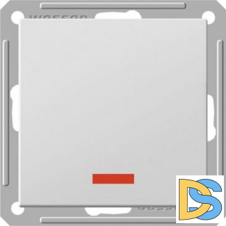 Выключатель Wessen 59 1-клавишный с подсветкой белый