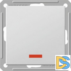 Выключатель Wessen 59 1-клавишный с подсветкой белый