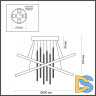 Подвесная люстра Odeon Light Monica 3901/70CL