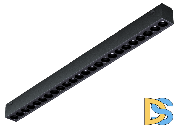 Трековый магнитный светильник iLedex Vision SMART 4825-039-L389-24W-36DG-BK