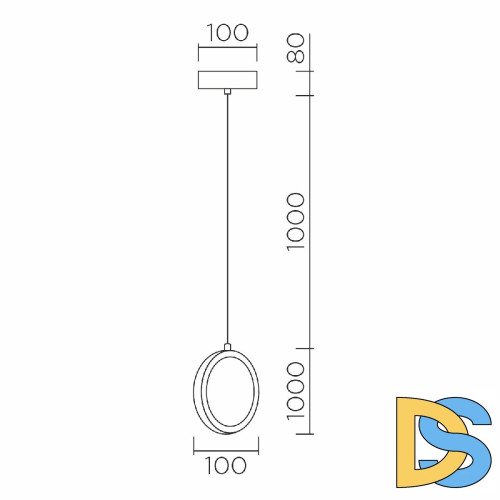 Подвесной светильник LED4U L7108-150 СR