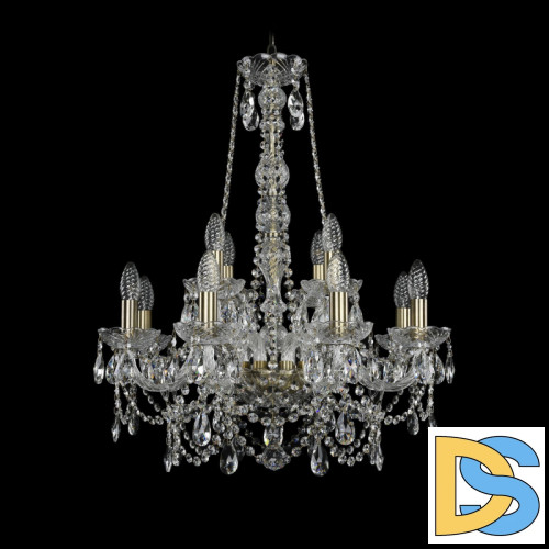 Подвесная люстра Bohemia Ivele Crystal 1411/8+4/195/h-70 Pa