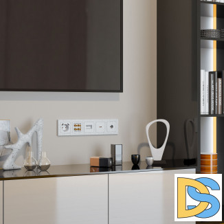 ТВ-розетка оконечная (белый) W1283001