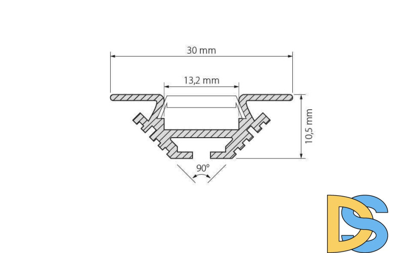 Профиль Arlight PHS-V-2000 ANOD 013212