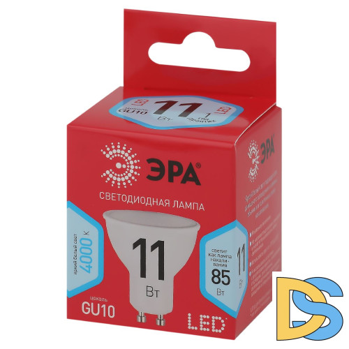 Лампа светодиодная Эра GU10 11W 4000K LED MR16-11W-840-GU10 R Б0050693
