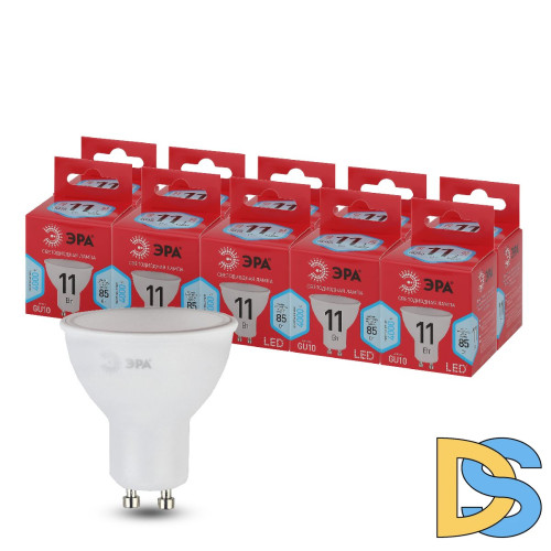 Лампа светодиодная Эра GU10 11W 4000K LED MR16-11W-840-GU10 R Б0050693