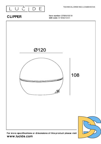 Настольная лампа с аккумулятором Lucide Clipper 27505/02/31