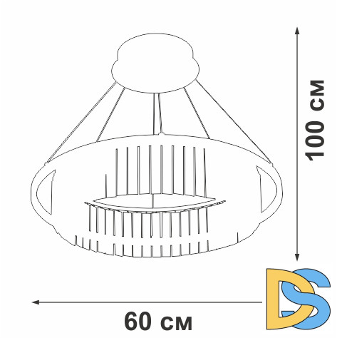 Подвесная люстра Vitaluce V5401-1/1S