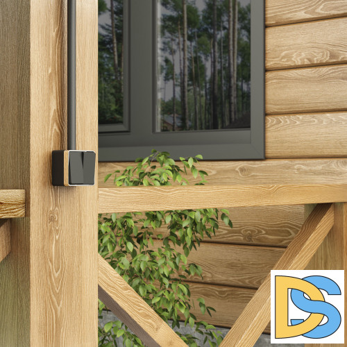 Выключатель двухклавишный Werkel влагозащищенный Gallant (черный WL15-03-02