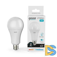 Лампа светодиодная Gauss E27 35W 4100K груша матовая 70225