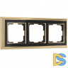 Рамка на 3 поста (золото/черный) WL17-Frame-03