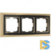 Рамка на 3 поста (золото/черный) WL17-Frame-03